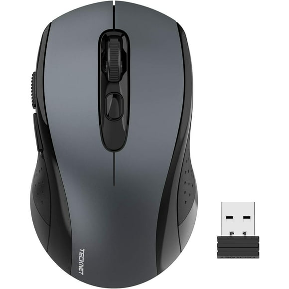 Computer TeckNet Ergonomic 2.4G Wireless Optical Mobile Mouse 4800 DPI with USB Nano Receiver for Laptop Smart Phone Computer Windows Android Laptop Tablet Chromebook PC Wireless Mouse 